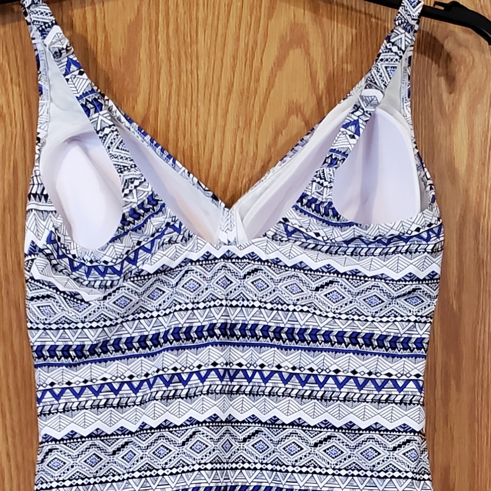 Profile by Gottex Ixtapa tankini top ruched,wire free shelf bra size 40D - Picture 7 of 15